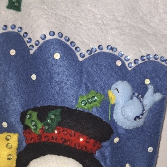 🧵Completed🧵🪡Bucilla Vintage Felt Stocking - Picture 3 of 8